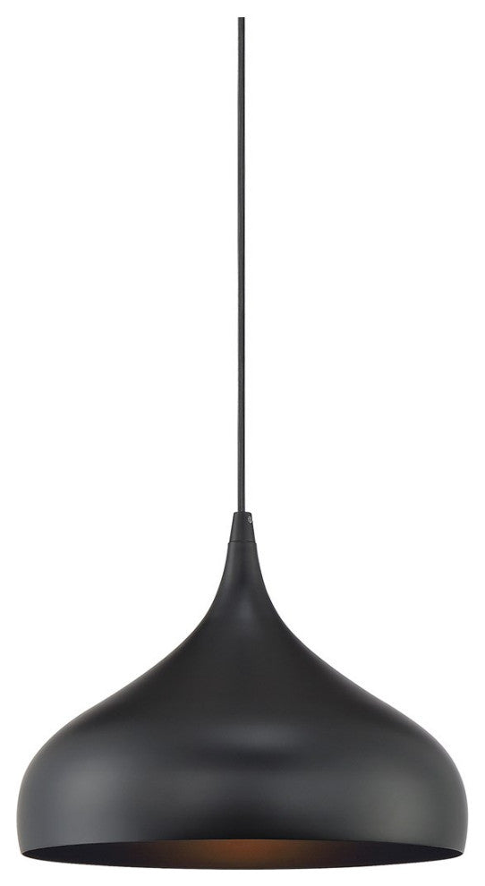 Savoy House Meridian 1 Light Pendant Matte Black