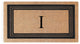 A1HC Natural Coir Monogrammed Triple Border Flock Durable Doormat, 18"x30", I