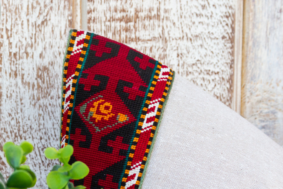 Gina Linen Tribal Border Pillow