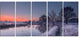 "Frosty Fall Morning Panorama" Landscape Print Wall Artwork, 5 Panels, 60"x28"