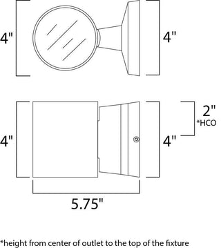 Maxim Lighting Lightray 2-Light LED Wall Sconce, Brushed Aluminum - 86106AL