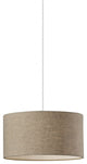 Burlap Fabric Light Brown Electric Drum Pendant Lamp