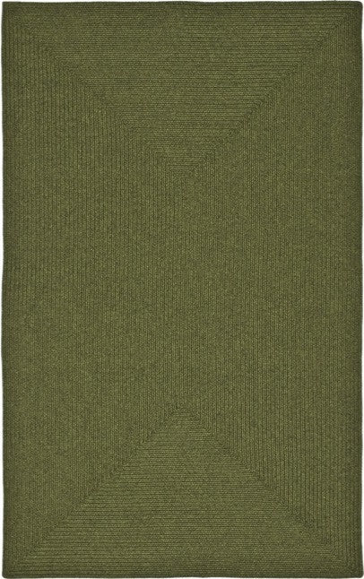 Braided Green Area Rug BRD315A - 3' x 5' Oval