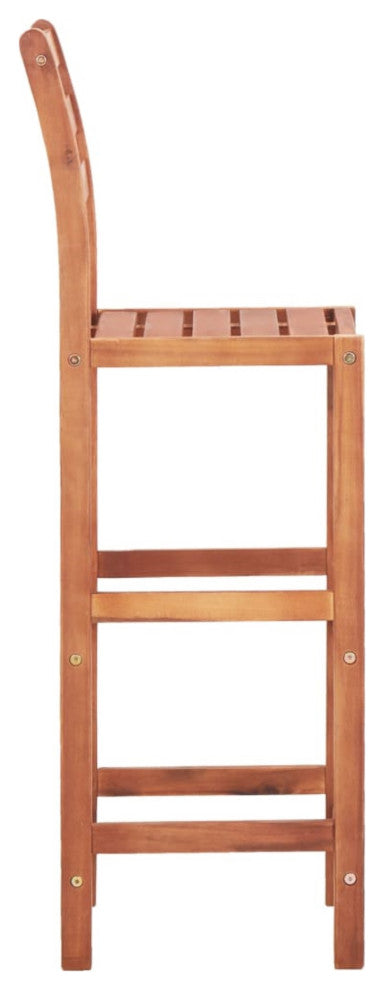 Vidaxl Bar Stools, Set of 4, Solid Acacia Wood
