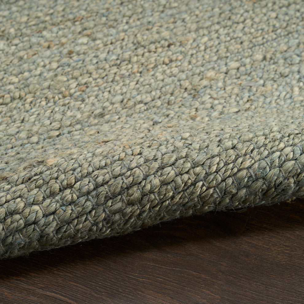 Nourison Natural Jute 4' x 6' Sage Farmhouse Indoor Rug