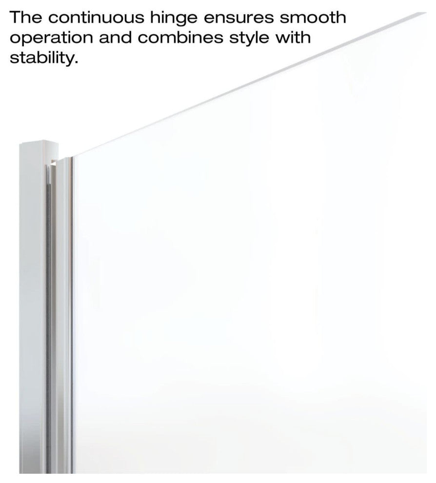 Basco INFN00A3376XP Infinity 76"H x 33"W Hinged Framed Shower - Chrome