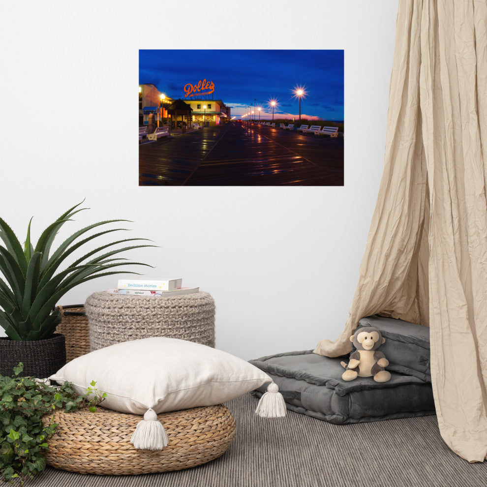 Early Morning at Dolles Night Photography Unframed Wall Art Print, 24" X 36"