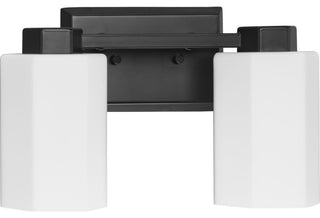 Estrada Collection 2-Light Contemporary Bath and Vanity Light, Matte Black