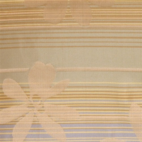 Pillow Decor - Beige Floral on Stripes Square Decorative Pillow