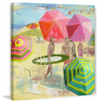 "Surfer Dudes" Painting Print on Wrapped Canvas, 40"x40"