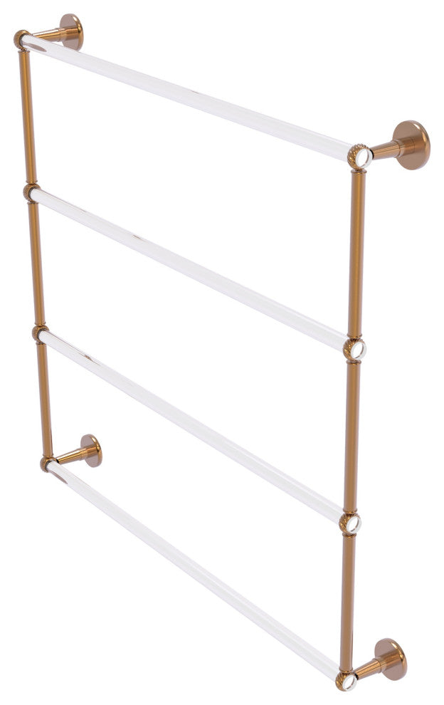 Clearview 4 Tier 36" Ladder Towel Bar with Twisted Accents, Brushed Bronze