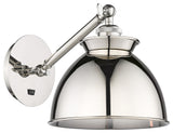 Ballston Adirondack 1-Light 8" Sconce-Arm Adjusts Up/Down, Polished Nickel