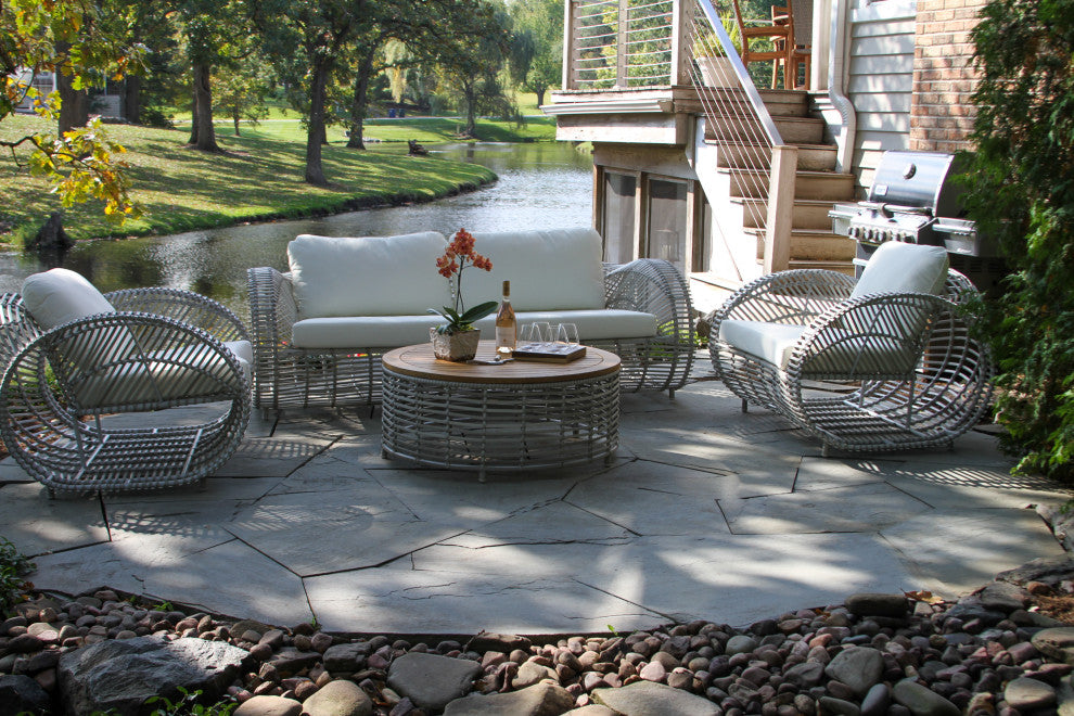 4-Piece Grey Lava Conversation Set