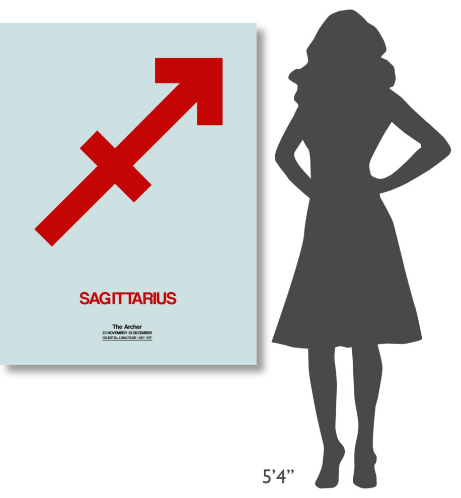 "Sagittarius Zodiac Sign Red" Fine Art Print