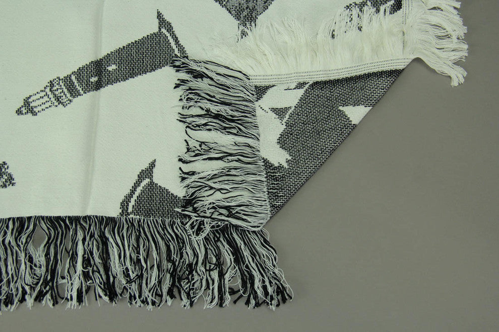 Manual Weavers Lighthouse Print Throw Blanket 48 X 60