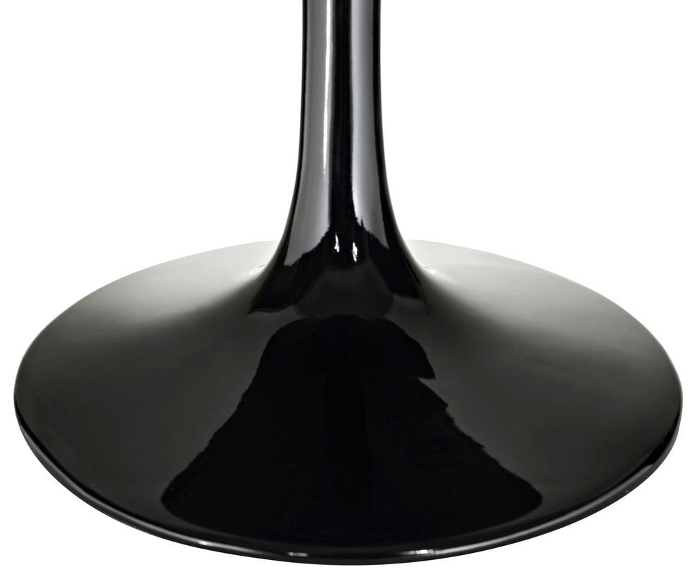 Modern Contemporary Living Room 24" Fiberglass Side Table Black