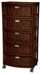 37" Natural Fiber Chest of Drawers, Mocha