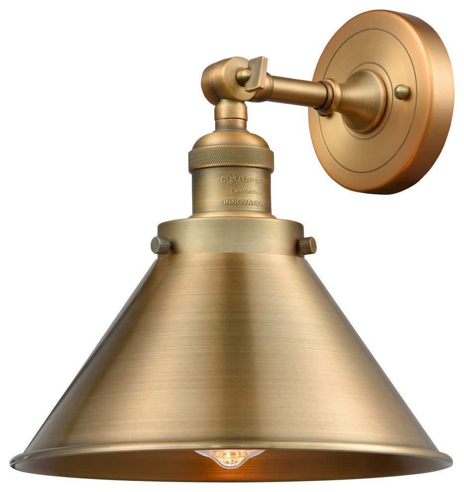 Innovations Briarcliff 1-Light Semi-Flush Mount Brushed Brass