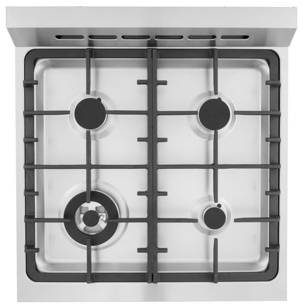 24" Single Oven Pro Style Gas Range With 4 Burner Cooktop