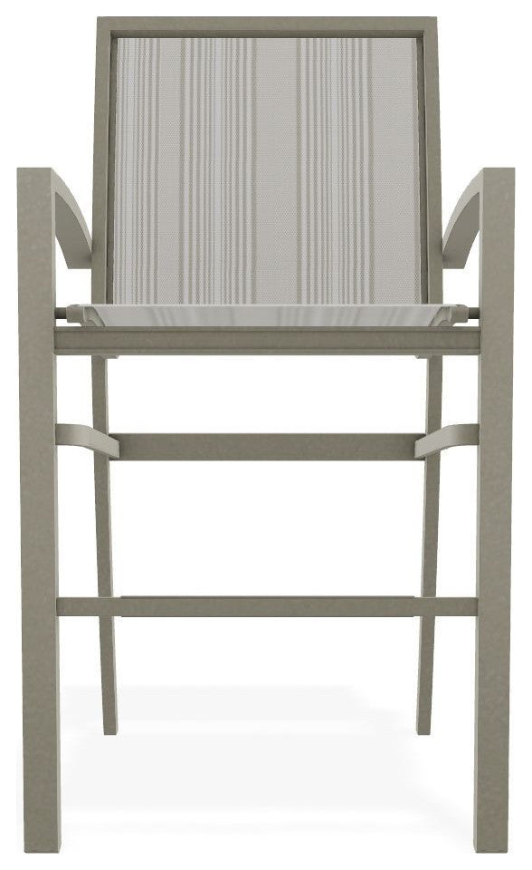 Kendall Sling Bar Height Stackable Outdoor Stool, Harbor/Storm