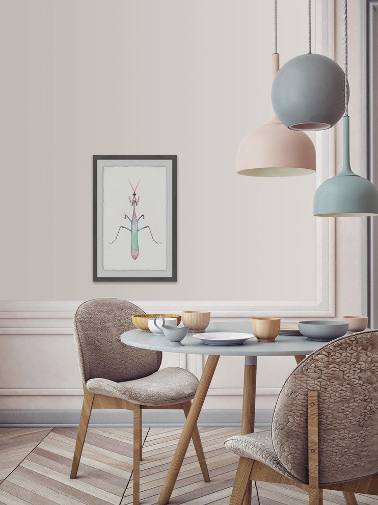 "Pastel Mantis" Framed Painting Print, 24"x36"