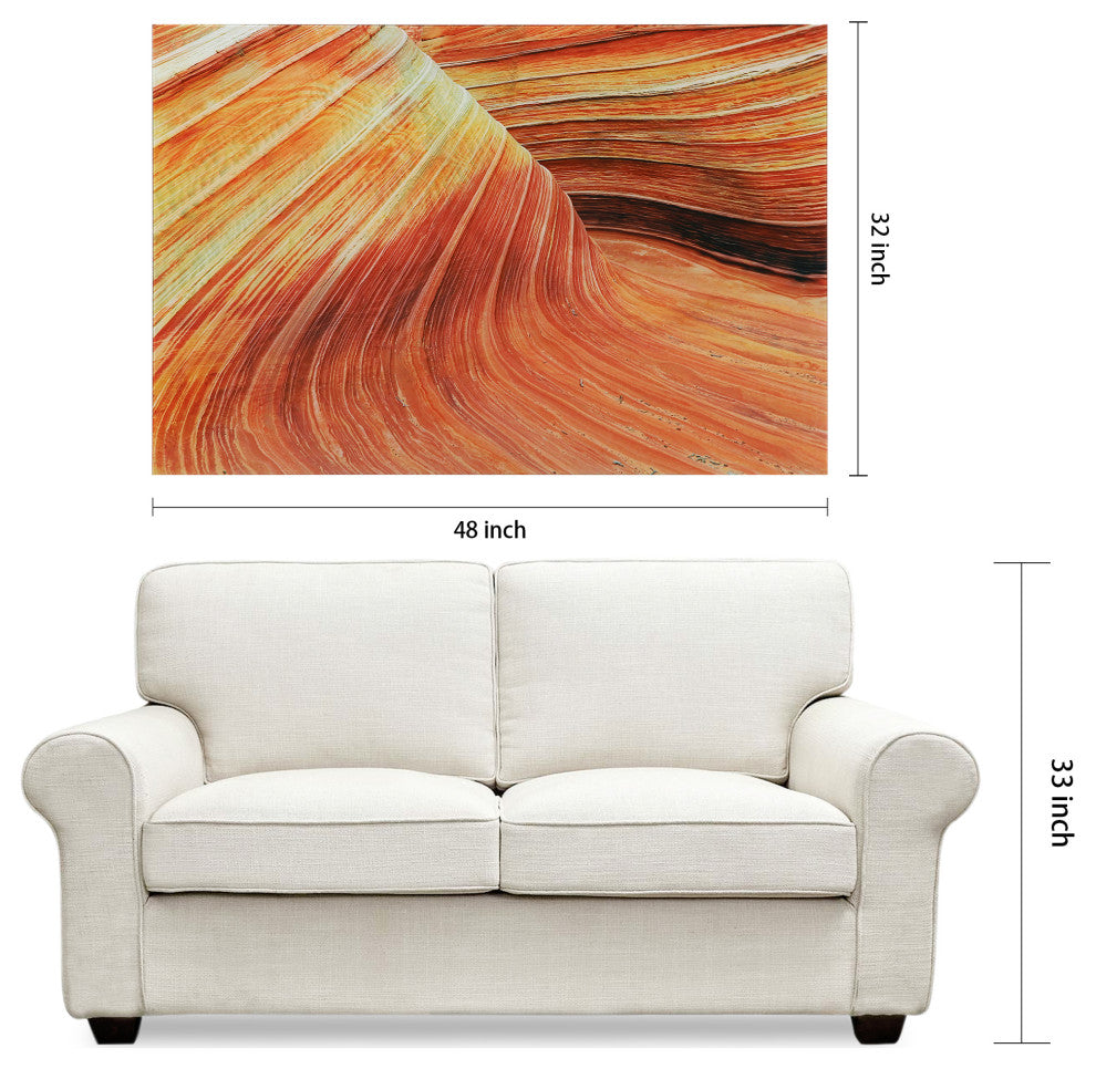 Painted Rock Frameless Free Floating Tempered Glass Graphic Wall Art 32x48