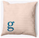 20" x 20" Modern Monogram Indoor/Outdoor Polyester Throw Pillow, Autumn Blue