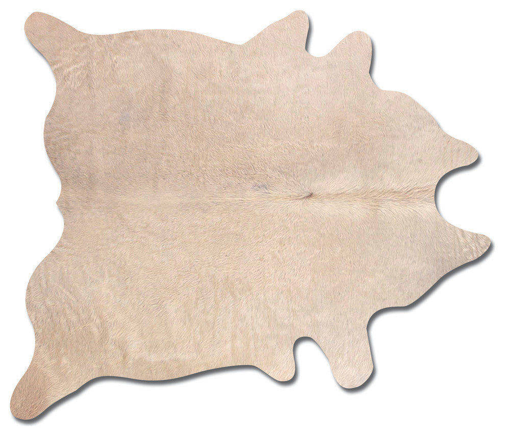 Natural Geneva Cowhide Rug, 6'x7', Natural