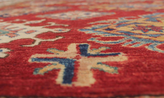 Super Kazak Quandi Red/Ivory Rug, 6'4x9'7