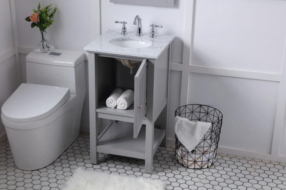 Matilda 19" Single Bathroom Vanity Set, Gray