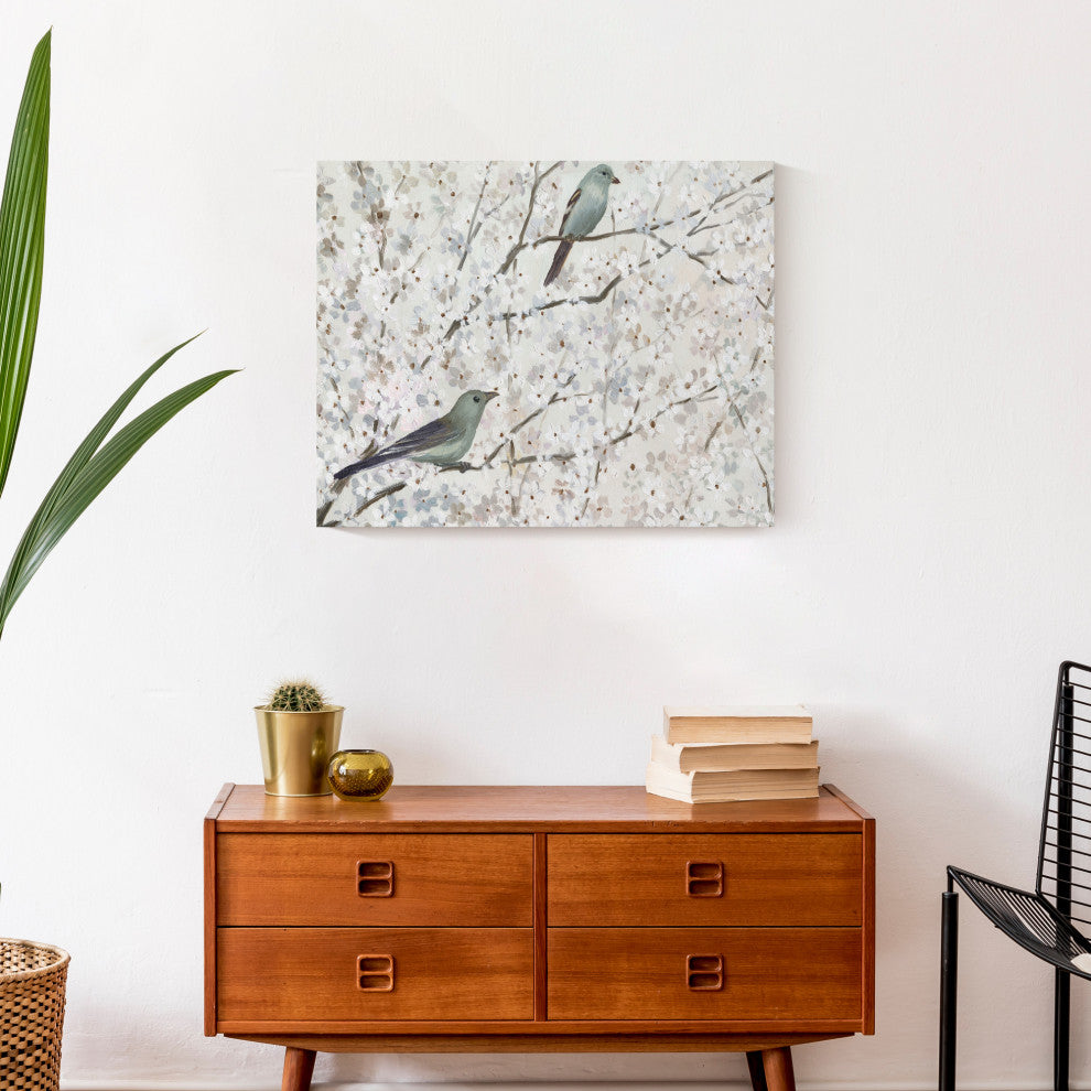 Blossoms Birds 16x20 Canvas Wall Art