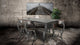 Crescent Industrial Dining Table - Adjustable Height - Casters - Gray Top