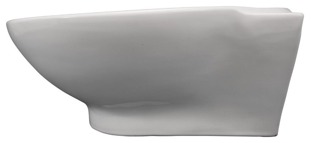 Countertop Round Vessel Bathroom Sink White with Overflow Counter Vessel Sinks