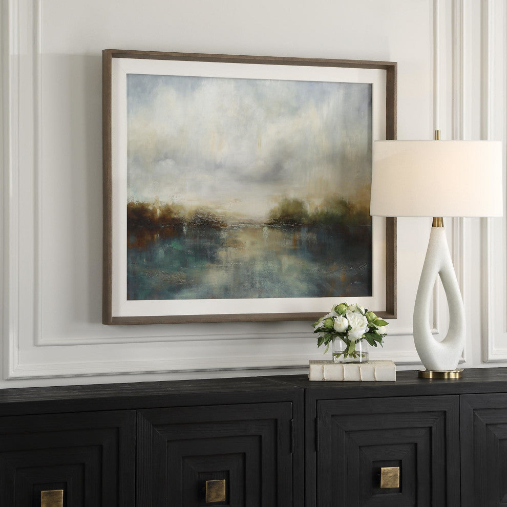 Uttermost 32352 Blue Reverie 36" x 42" Framed Landscapes Graphic - Multicolored