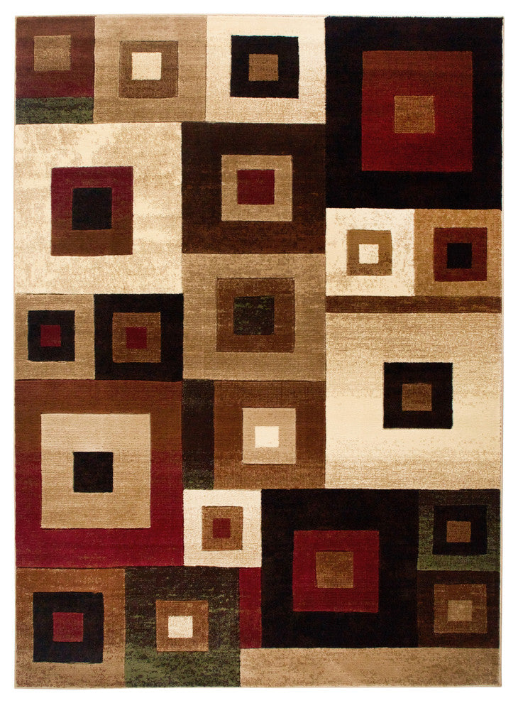 Home Dynamix Tribeca Harper Area Rug 3 Piece Set, Abstract Multi