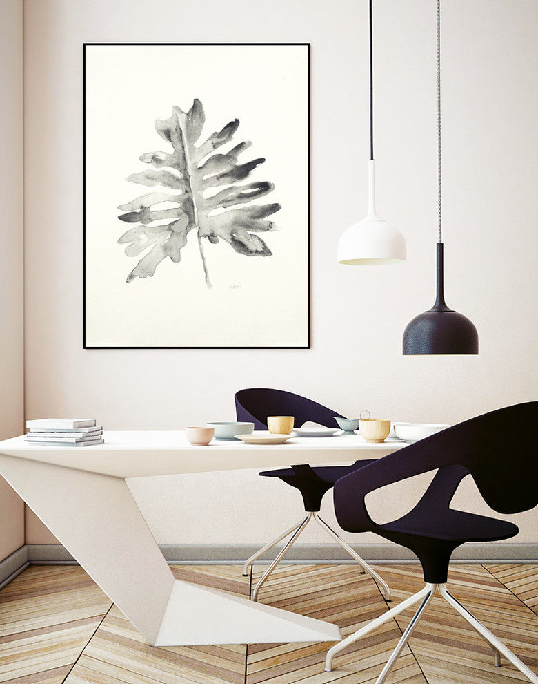 Black & White Palm II Art block Framed Canvas, 22"x28"