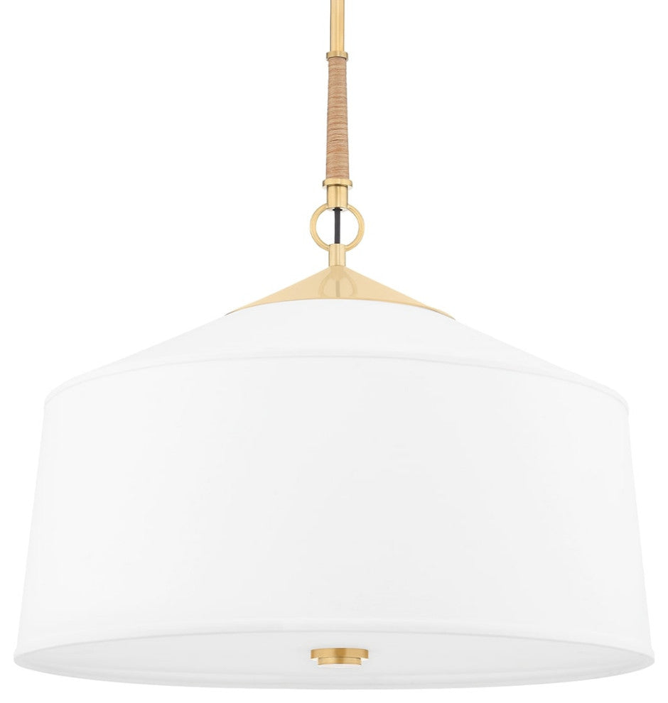 White Plains 3-Light Pendant Aged Brass