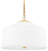 White Plains 3-Light Pendant Aged Brass