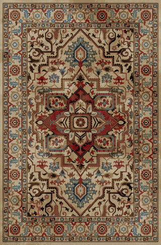 Hometown Charisma Beige Traditional Area Rug, 7'10"x9'10"