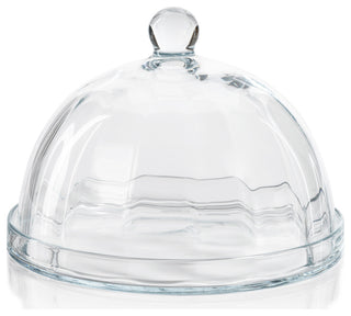 Aldgate Optic Pastry Glass Plate With Cloche, Large