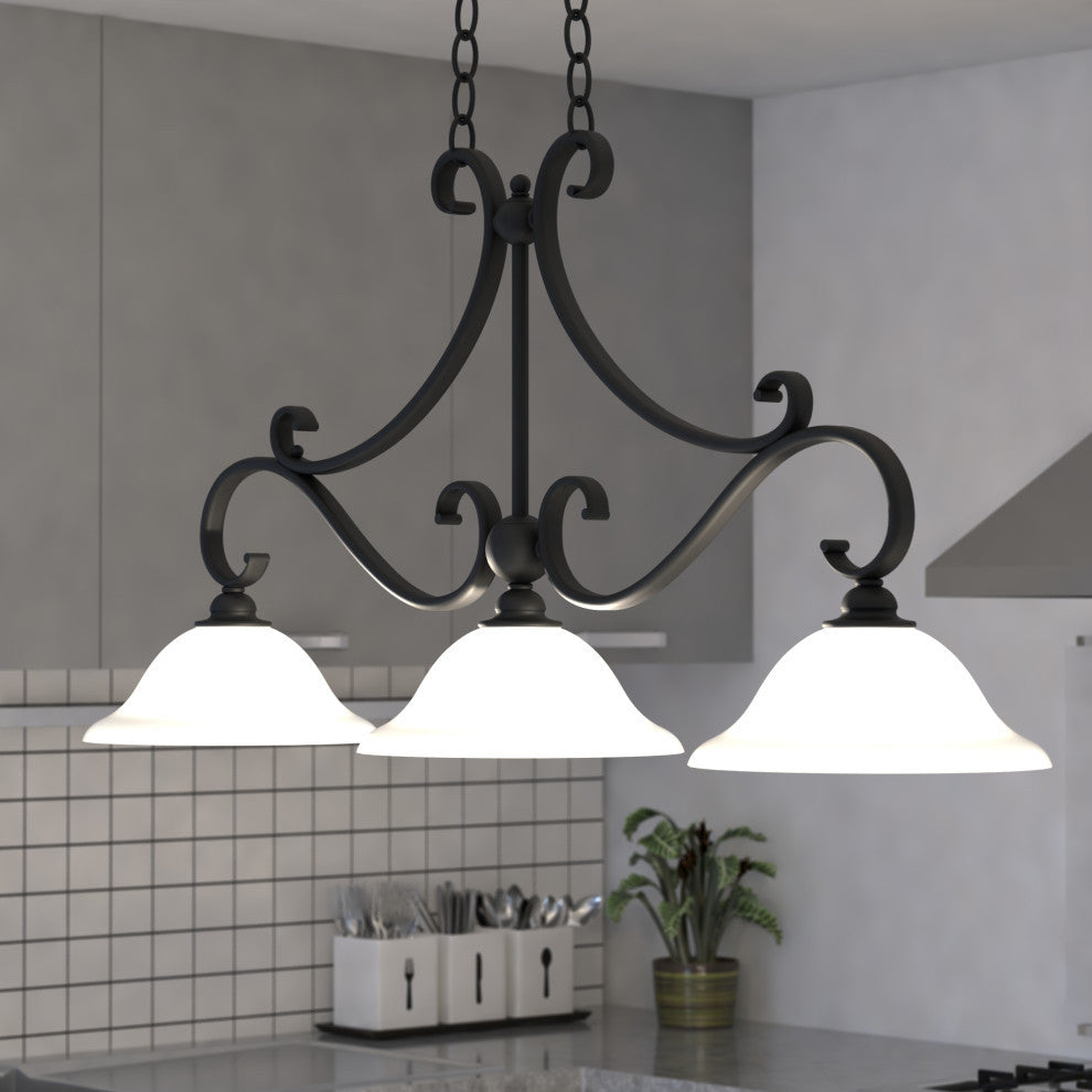 Monrovia 3 Light Linear Chandelier Oil Rubbed Bronze