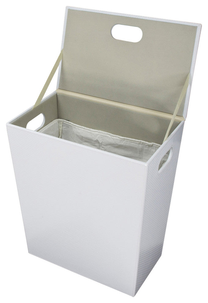 Ecopelle 2263 Laundry Basket/Hamper in White