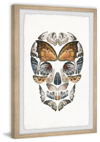 "Butterfly Skull" Framed Painting Print, 16x24