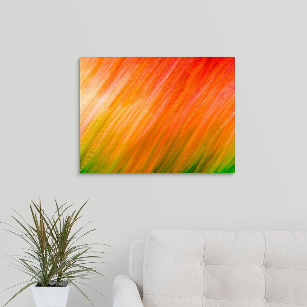 "Flower Brush Kinetic" Wrapped Canvas Art Print, 24"x18"x1.5"