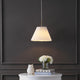 1-Light Classic French Country Iron LED Pendant With Pleated Shade