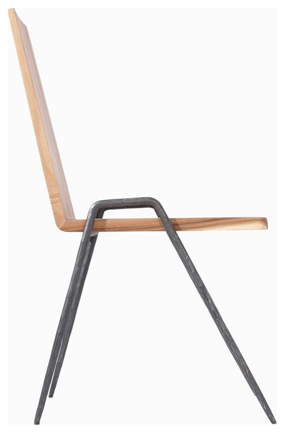 Forged Leg Dining Chair, Metal, Natural/Copper