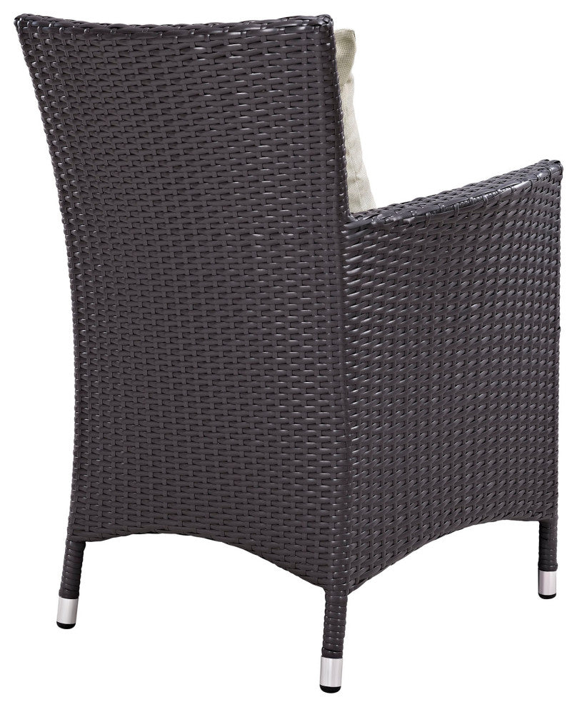 Modway Convene 11 Piece Outdoor Patio Dining Set, Espresso Beige