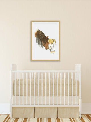 "Equestrian Girl" Framed Painting Print