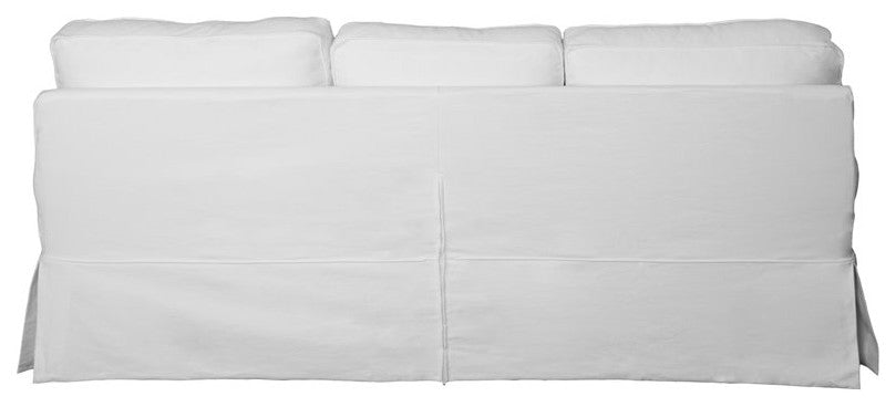 Sunset Trading Horizon T-Cushion Fabric Slipcovered Sofa in White