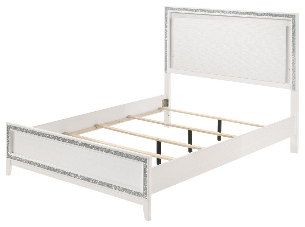 ACME Haiden Bed, LED, White, Queen